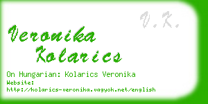 veronika kolarics business card